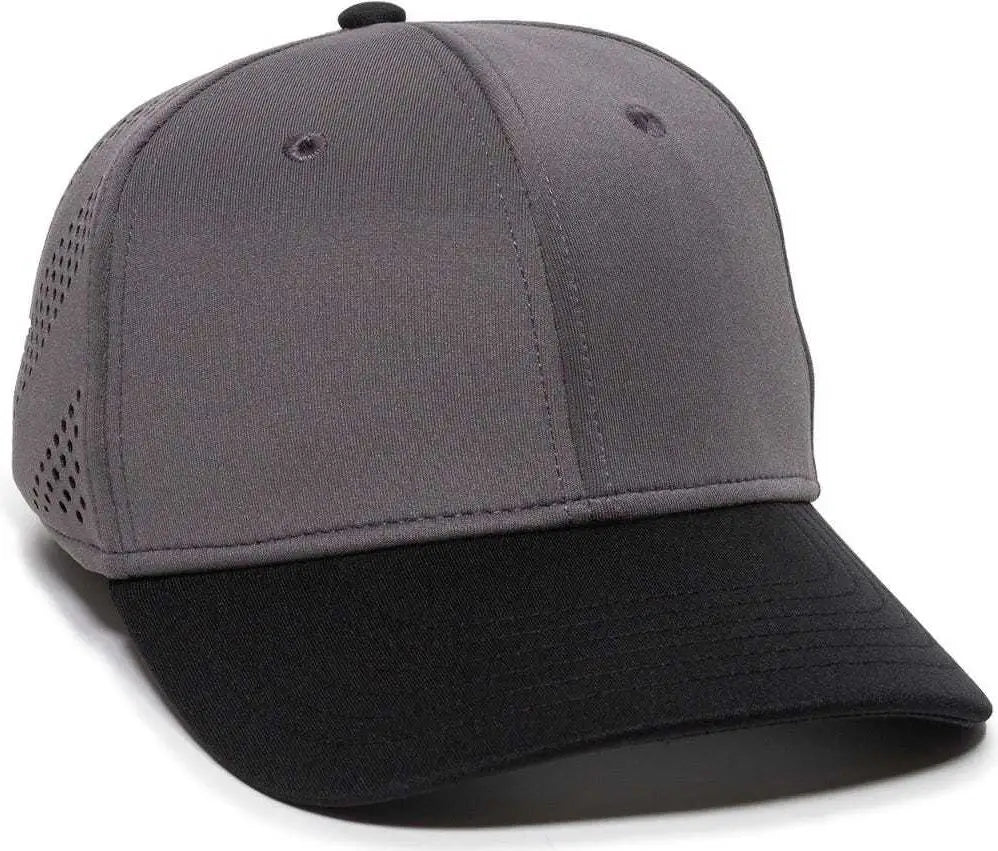 OC Sports AIR25 Flexible Fitting Cap - Graphite Black - Dark Gray Black / 6 3/8’’ - 6 3/4’’