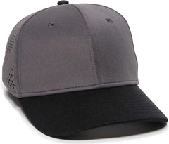 OC Sports AIR25 Flexible Fitting Cap - Graphite Black - Dark Gray Black / 6 3/8’’ - 6 3/4’’