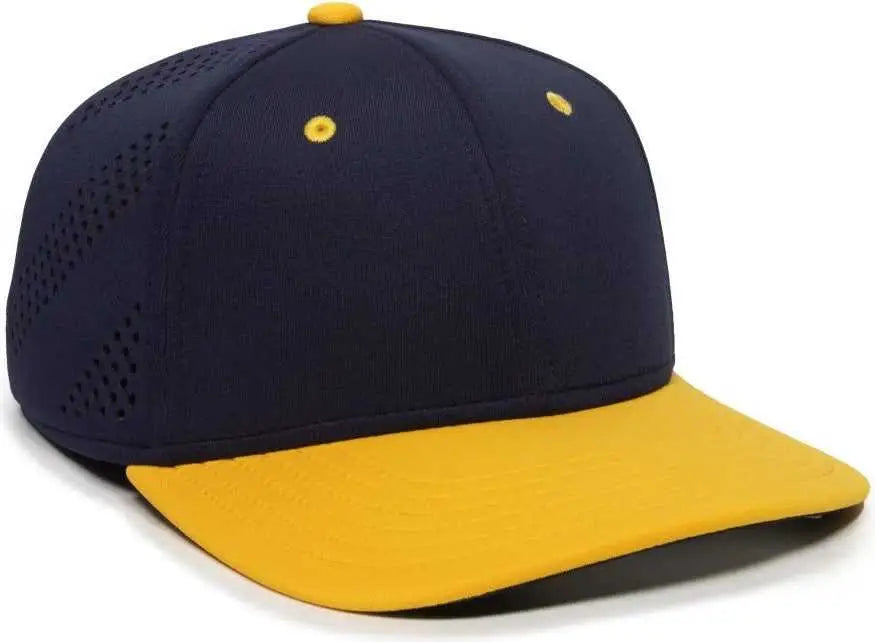 OC Sports AIR25 Flexible Fitting Cap - Navy Gold - Navy Gold / XS/S