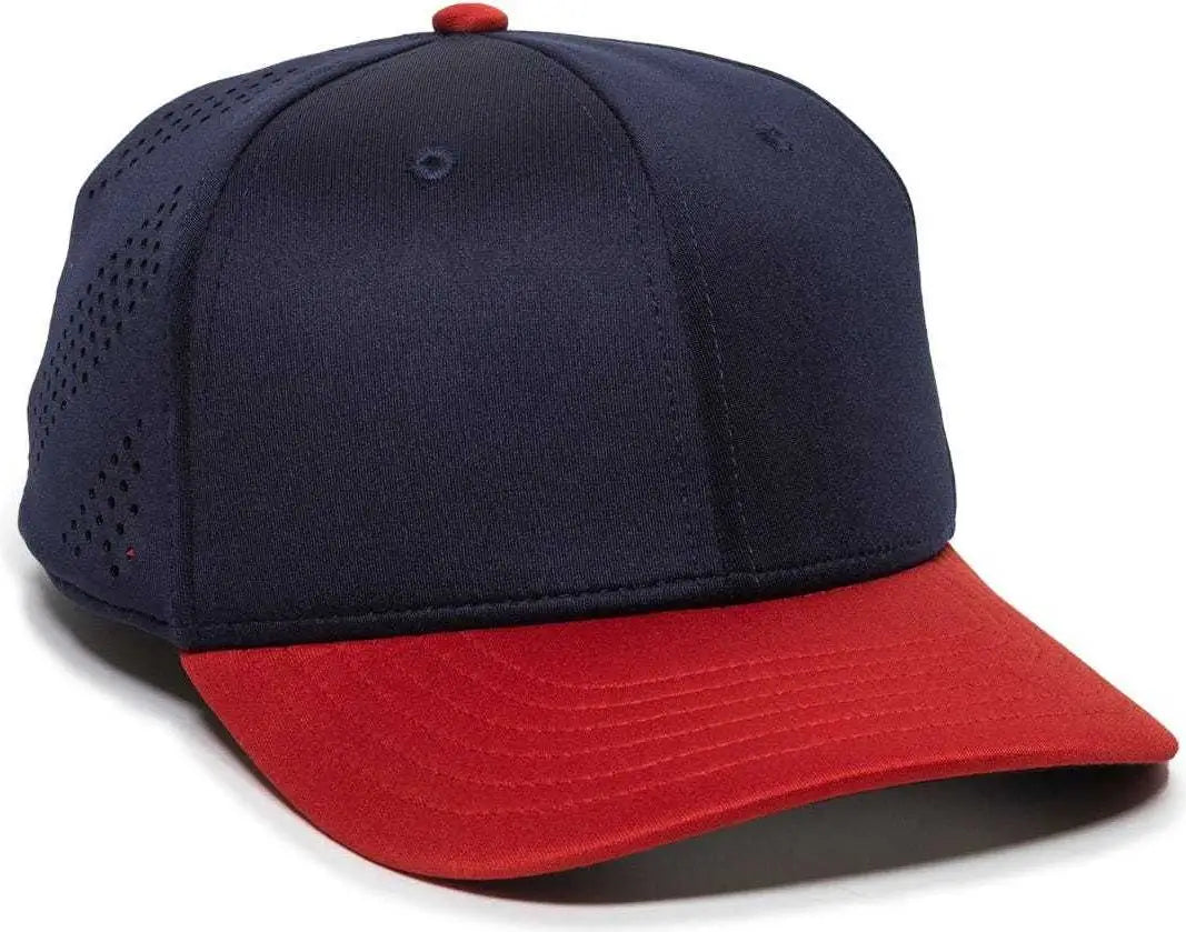OC Sports AIR25 Flexible Fitting Cap - Navy Red - Navy Red / 6 3/8’’ - 6 3/4’’