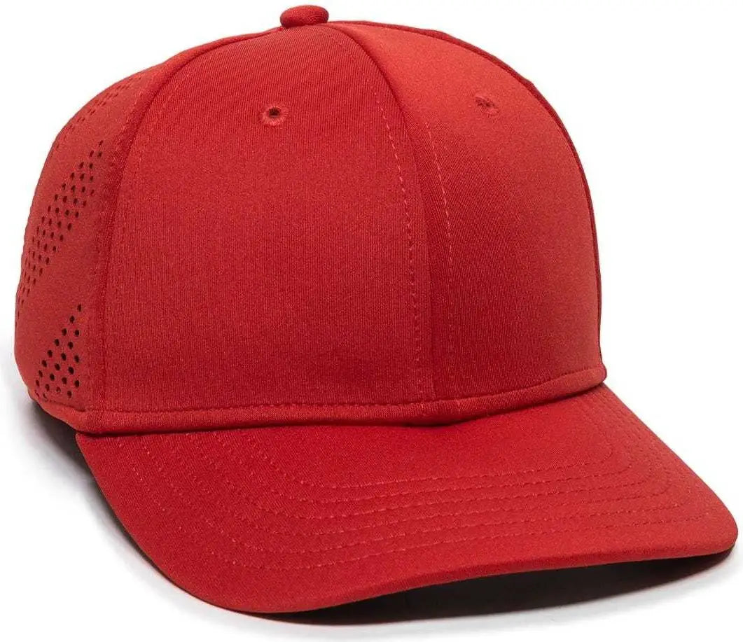 OC Sports AIR25 Flexible Fitting Cap - Red - Red / 6 3/8’’ - 6 3/4’’