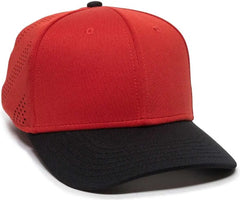 OC Sports AIR25 Flexible Fitting Cap - Red Black - Red Black / 6 3/8’’ - 6 3/4’’