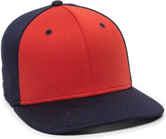 OC Sports AIR25 Flexible Fitting Cap - Red Navy - Red Navy / 6 3/8’’ - 6 3/4’’