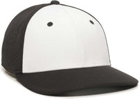OC Sports AIR25 Flexible Fitting Cap - White Black Black - White Black / 6 3/8’’ - 6 3/4’’