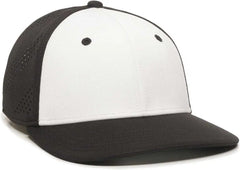 OC Sports AIR25 Flexible Fitting Cap - White Black Black - White Black / 6 3/8’’ - 6 3/4’’