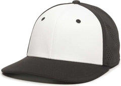 OC Sports AIR25 Flexible Fitting Cap - White Black Black