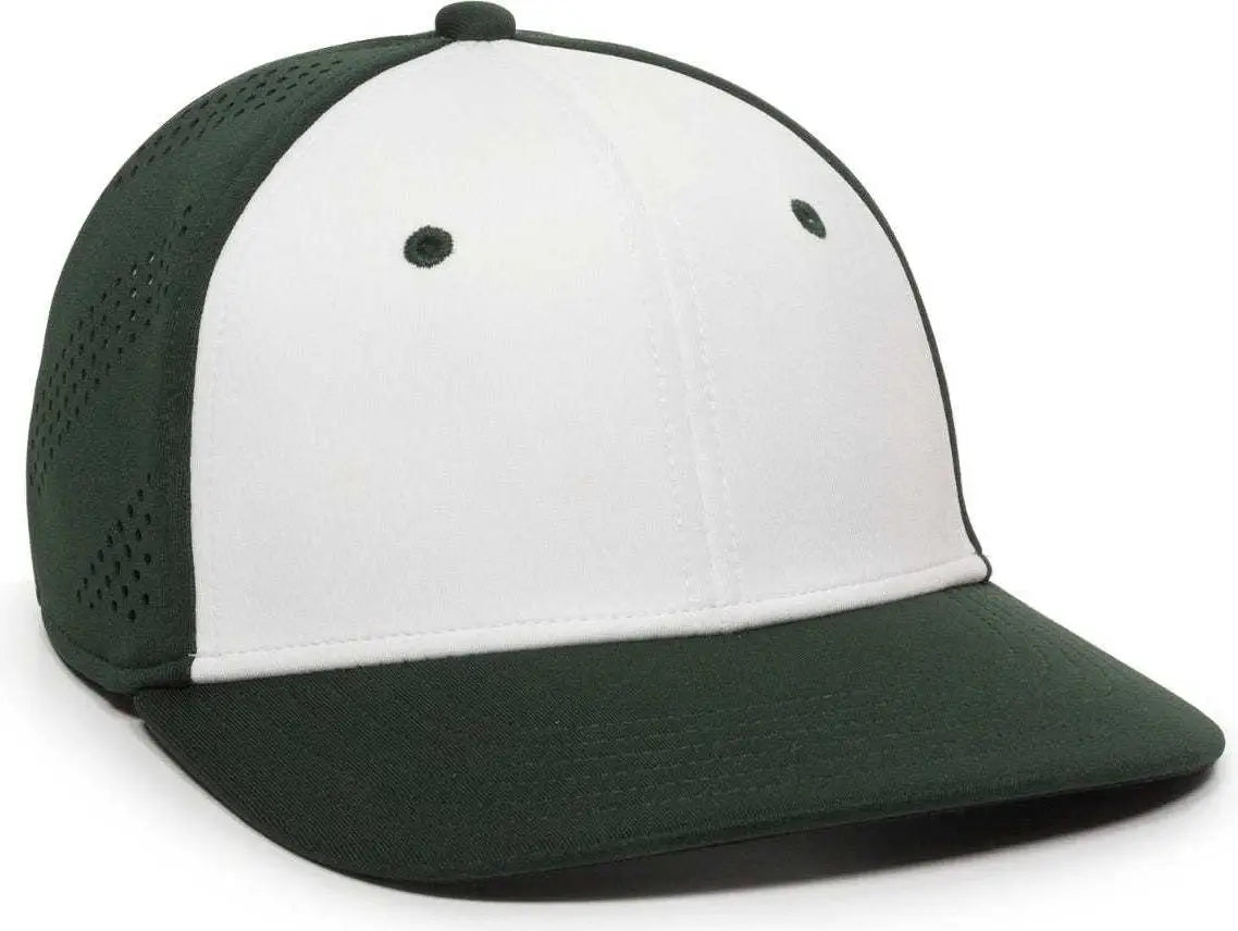 OC Sports AIR25 Flexible Fitting Cap - White Dark Green Dark Green - White Forest / 6 3/8’’ - 6 3/4’’