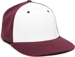 OC Sports AIR25 Flexible Fitting Cap - White Maroon Maroon - White Maroon / 6 3/8’’ - 6 3/4’’
