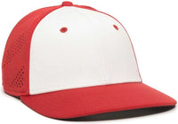 OC Sports AIR25 Flexible Fitting Cap - White Red Red - White Red / 6 3/8’’ - 6 3/4’’