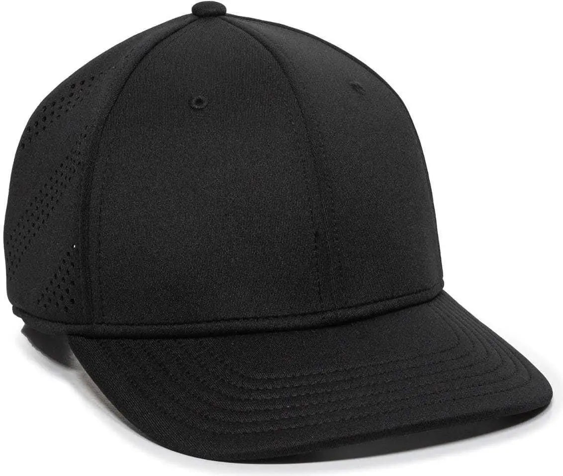 OC Sports AIR50 Proflex Adjustable Performance Cap - Black - Black / 6 7/8’’ - 7 1/2’’