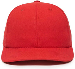 OC Sports AM-101 USA Made Solid Back Cap - Red - Red / 6 7/8’’ - 7 1/2’’