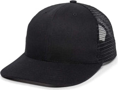 OC Sports AM-101M USA Made Mesh Back Cap - Black - Black / 6 7/8’’ - 7 1/2’’