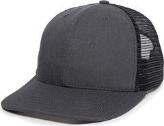OC Sports AM-101M USA Made Mesh Back Cap - Charcoal Black - Dark Gray Black / 6 7/8’’ - 7 1/2’’