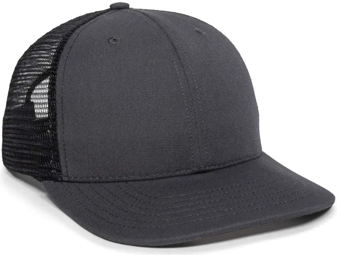 OC Sports AM-101M USA Made Mesh Back Cap - Charcoal Black - Dark Gray Black / 6 7/8’’ - 7 1/2’’