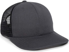 OC Sports AM-101M USA Made Mesh Back Cap - Charcoal Black - Dark Gray Black / 6 7/8’’ - 7 1/2’’
