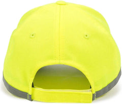 OC Sports ANSI-100 Adjustable Cap - Safety Yellow - Yellow / 6 7/8’’ - 7 1/2’’