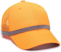 OC Sports ANSI-100M Adjustable Mesh Back Cap that is Easily Visible - Blaze - Blaze / 6 7/8’’ - 7 1/2’’