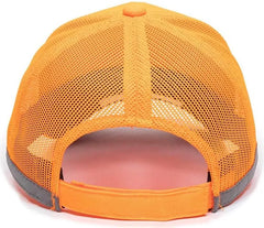 OC Sports ANSI-100M Adjustable Mesh Back Cap that is Easily Visible - Blaze - Blaze / 6 7/8’’ - 7 1/2’’