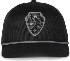 OC Sports ARRWHD01Full Mesh Cap - Black - Black / 6 7/8’’ - 7 1/2’’