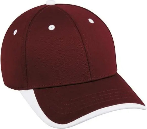 OC Sports BC-601 Polyester with Bamboo Charcoal Attributes Cap - Maroon White - Maroon White / 6 7/8’’ - 7 1/2’’