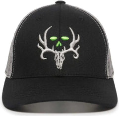 OC Sports BC02C Bone Collector Cap - Black Light Gray - Black Light Gray / 6 7/8’’ - 7 1/2’’