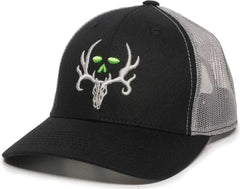 OC Sports BC02C Bone Collector Cap - Black Light Gray - Black Light Gray / 6 7/8’’ - 7 1/2’’