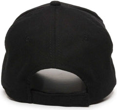 OC Sports BCT-600 Pro Style Cotton Twill - Black - Black / 6 7/8’’ - 7 1/2’’