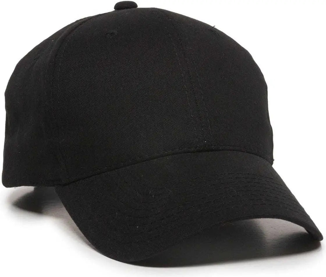 OC Sports BCT-600 Pro Style Cotton Twill - Black - Black / 6 7/8’’ - 7 1/2’’