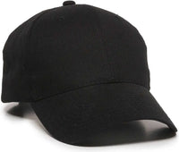 OC Sports BCT-600 Pro Style Cotton Twill - Black - Black / 6 7/8’’ - 7 1/2’’