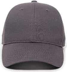 OC Sports BCT-600 Pro Style Cotton Twill Cap - Charcoal - Dark Gray / 6 7/8’’ - 7 1/2’’
