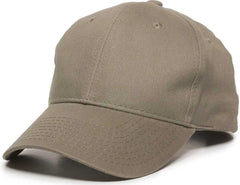 OC Sports BCT-600 Pro Style Cotton Twill Cap - Khaki - Khaki / 6 7/8’’ - 7 1/2’’