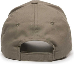 OC Sports BCT-600 Pro Style Cotton Twill Cap - Khaki - Khaki / 6 7/8’’ - 7 1/2’’