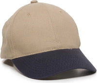 OC Sports BCT-600 Pro Style Cotton Twill - Khaki Navy - Khaki Navy / 6 7/8’’ - 7 1/2’’