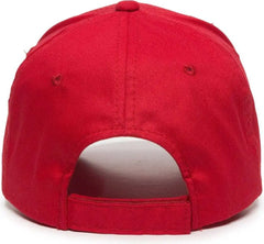 OC Sports BCT-600 Pro Style Cotton Twill - Red - Red / 6 7/8’’ - 7 1/2’’