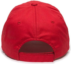 OC Sports BCT-662 Adjustable Cap - Red - Red / 6 7/8’’ - 7 1/2’’