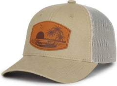 OC Sports BEACH01 Oasis Patch Cap - Khaki Putty - Khaki Light Gray / 6 7/8’’ - 7 1/2’’