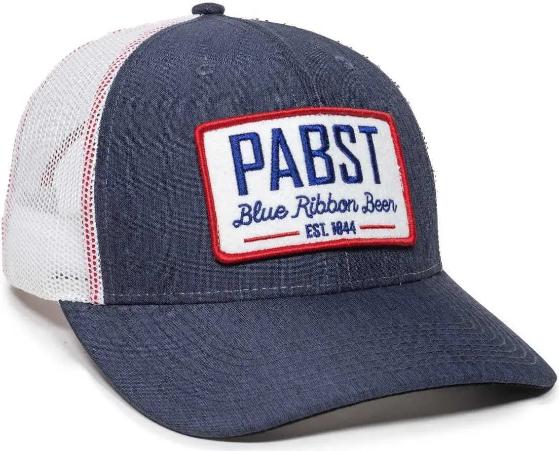 OC Sports BEER-026 Pabst Mesh Back Cap - Navy White - Navy White / 6 7/8’’ - 7 1/2’’