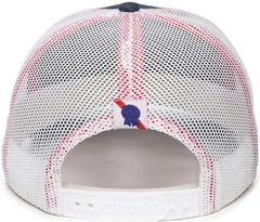 OC Sports BEER-026 Pabst Mesh Back Cap - Navy White - Navy White / 6 7/8’’ - 7 1/2’’
