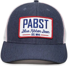 OC Sports BEER-026 Pabst Mesh Back Cap - Navy White - Navy White / 6 7/8’’ - 7 1/2’’