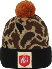 OC Sports BEER-033 Pabst Beanie with Pom - Generic Waterfowl Camo - Mulit-Colored / 6 7/8’’ - 7 1/2’’