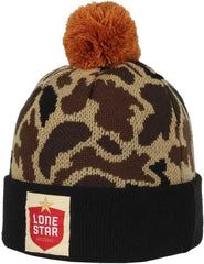 OC Sports BEER-033 Pabst Beanie with Pom - Generic Waterfowl Camo - Mulit-Colored / 6 7/8’’ - 7 1/2’’