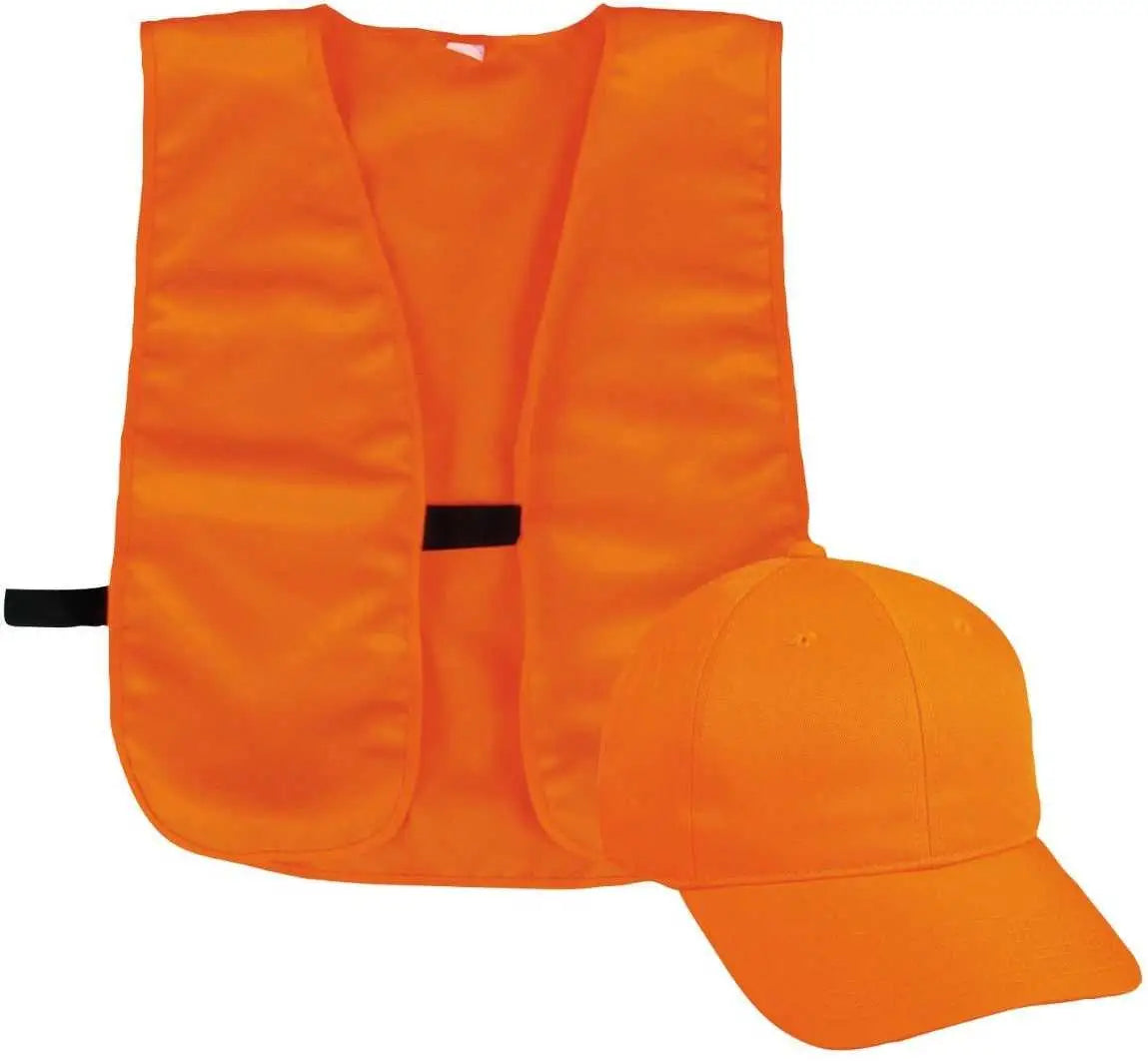 OC Sports BLZCPV Adjustable Cap that is Easily Visible with Safety Vest - Blaze - Blaze / 6 7/8’’ - 7 1/2’’