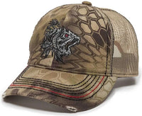 OC Sports BON-013 Fishing Adjustable Cap - Kryptek Highlander Tan - Kryptek Highlander Tan / 6 7/8’’ - 7 1/2’’