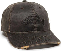 OC Sports BON-017 Fishing Adjustable Cap - Dark Brown - Brown / 6 7/8’’ - 7 1/2’’