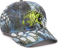 OC Sports BON-020 Fishing Adjustable Cap - Kryptek Neptune - Kryptek Neptune / 6 7/8’’ - 7 1/2’’