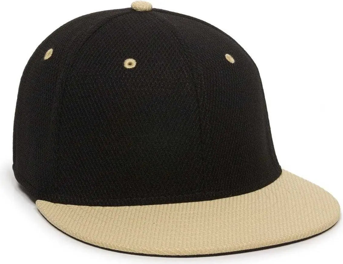 OC Sports CAGE25 Flexible Fitting Cap - Black Vegas Gold - Black Vegas Gold / 6 3/8’’ - 6 3/4’’