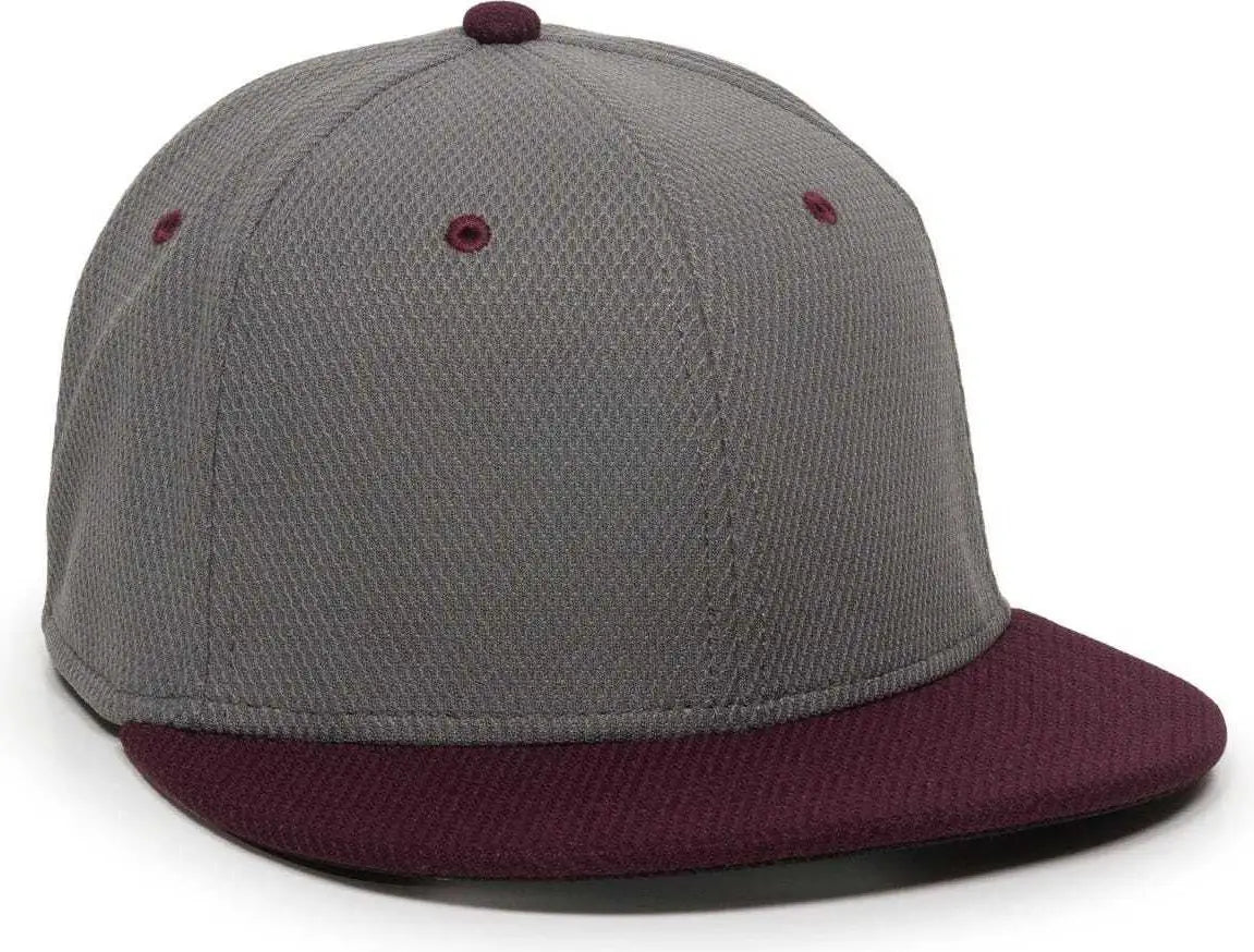 OC Sports CAGE25 Flexible Fitting Cap - Graphite Maroon - Dark Gray Maroon / 6 3/8’’ - 6 3/4’’