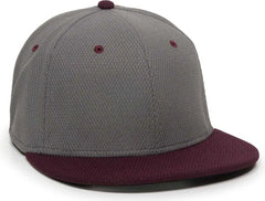 OC Sports CAGE25 Flexible Fitting Cap - Graphite Maroon - Dark Gray Maroon / 6 3/8’’ - 6 3/4’’