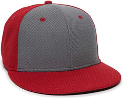 OC Sports CAGE25 Flexible Fitting Cap - Graphite Red Red - Dark Gray Red / 6 3/8’’ - 6 3/4’’