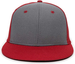 OC Sports CAGE25 Flexible Fitting Cap - Graphite Red Red